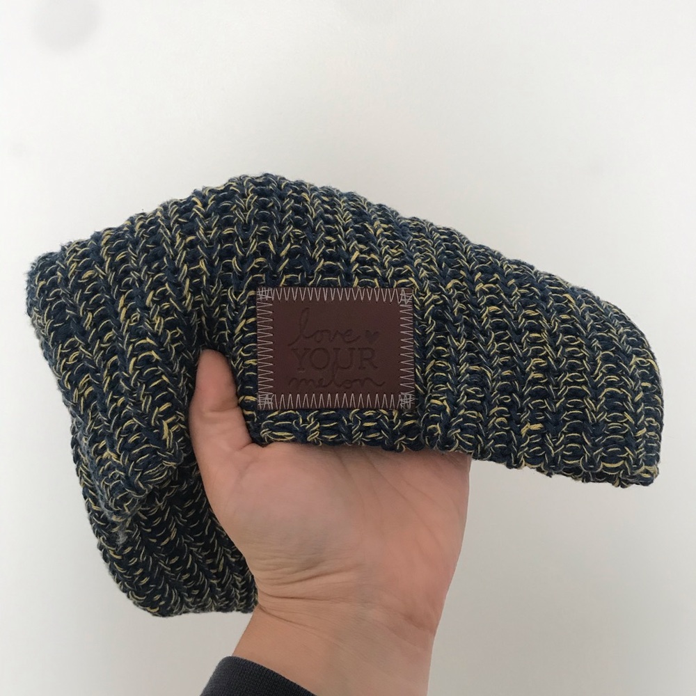 Love Your Melon Blue and Gold Beanie